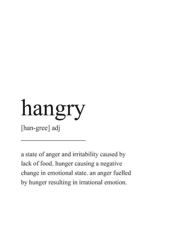Hangry Definition Print
