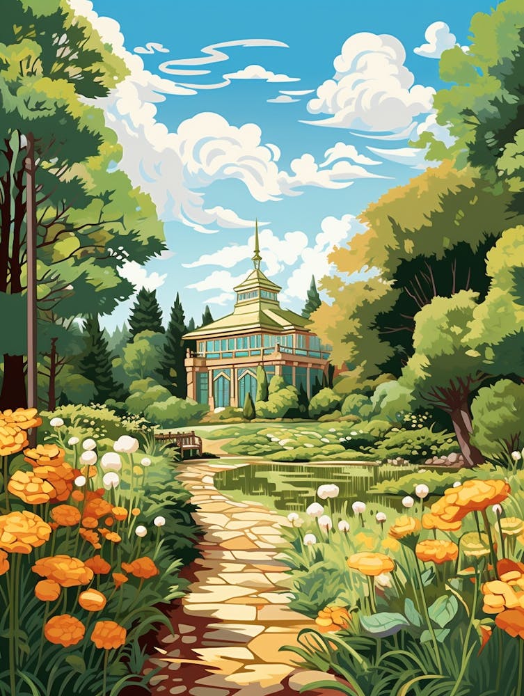 Denver Botanic Gardens Usa Illustration