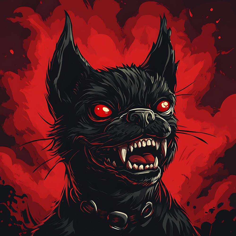 Scary Dog Emoji Dynamic Background 4