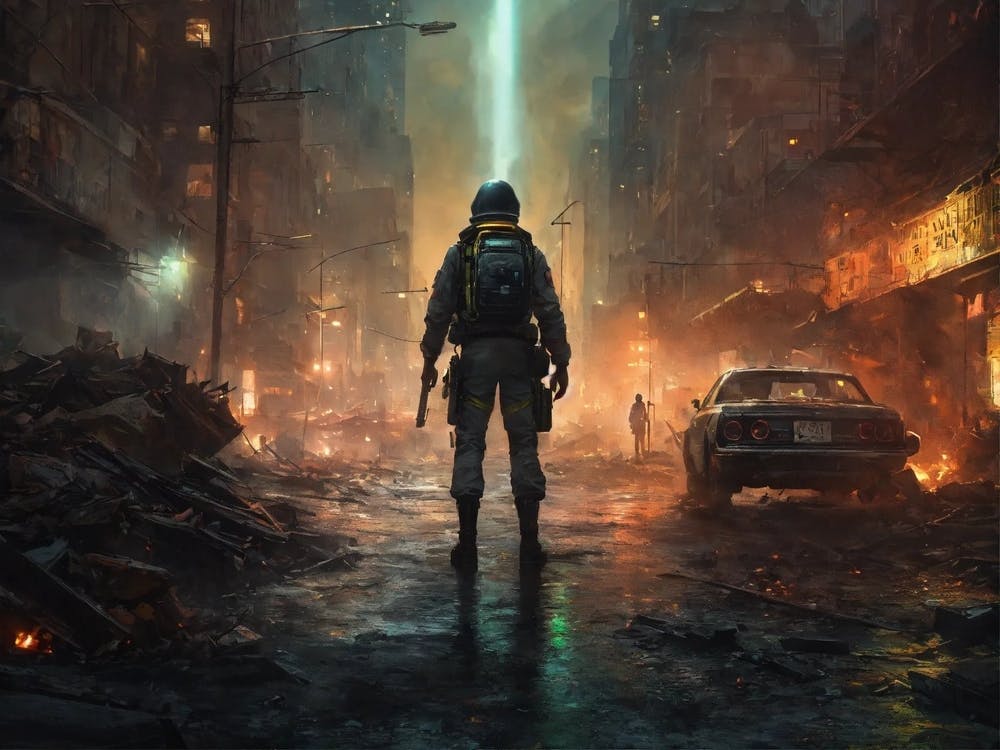Soldier In A City