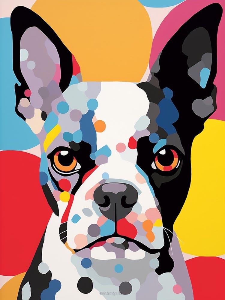 Bright Pop Art Boston Terrier 3