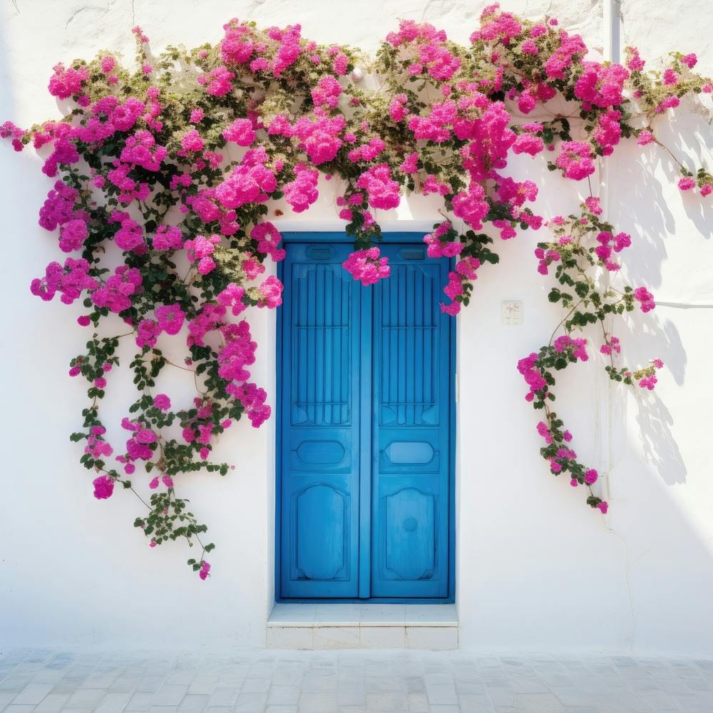 Door With Bougainvillea