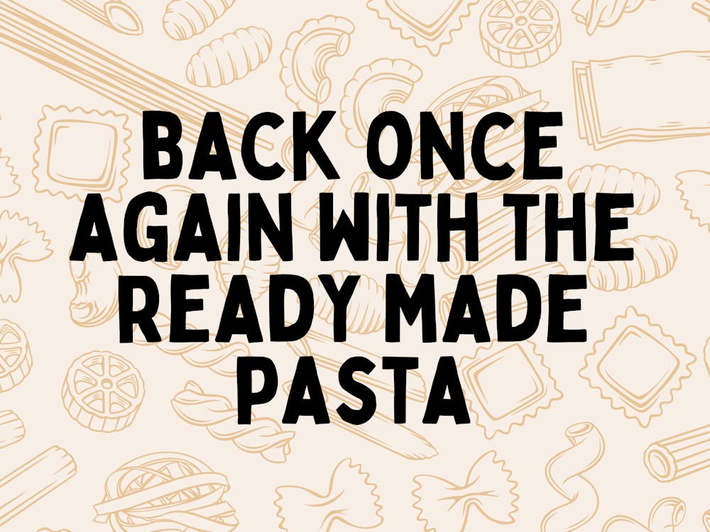 Back Once Again With The Ready Made Pasta | Black and Cream