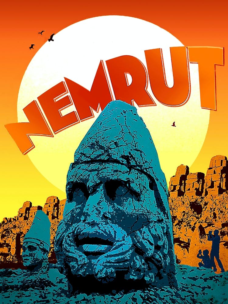 Nemrut, Turkey, Vintage Travel Poster