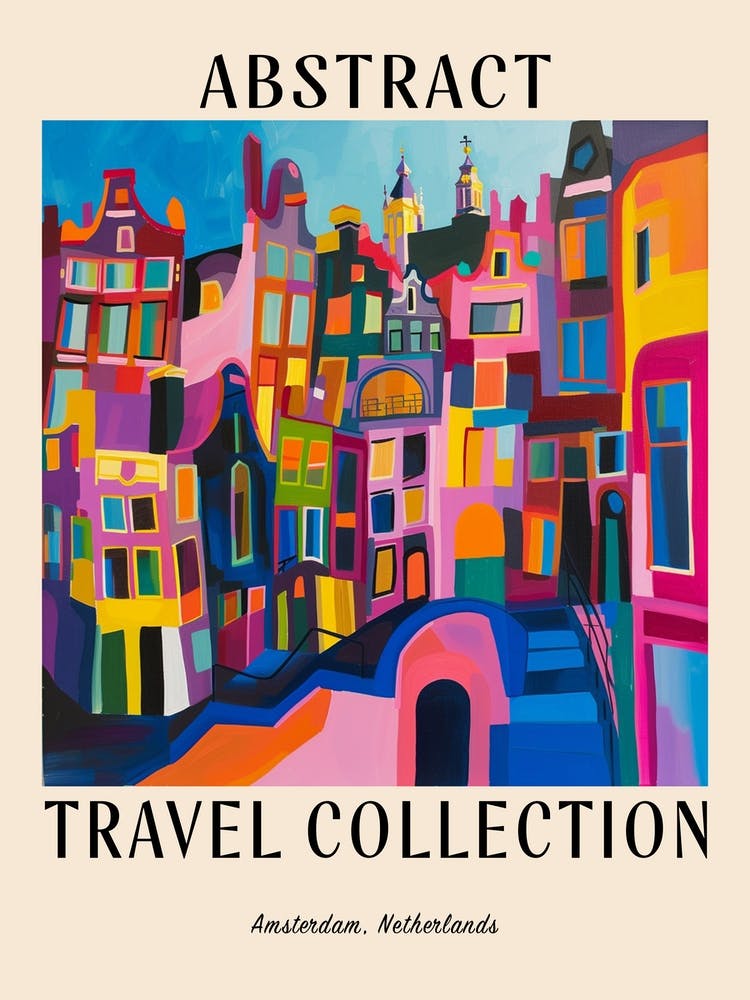 Abstract Travel Collection Poster Amsterdam Netherlands 5