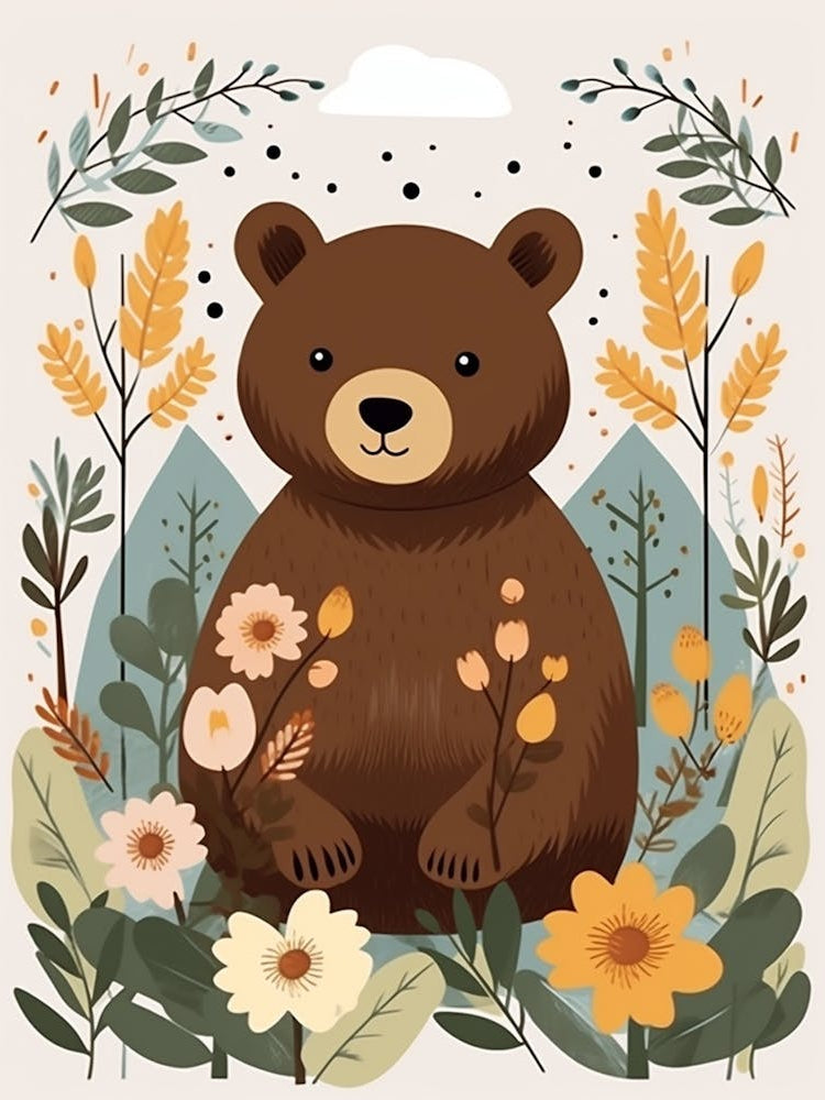 Baby Animal Illustration  Bear 14
