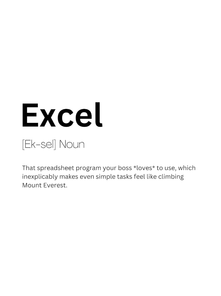 Excel Definition Bedeutung 1