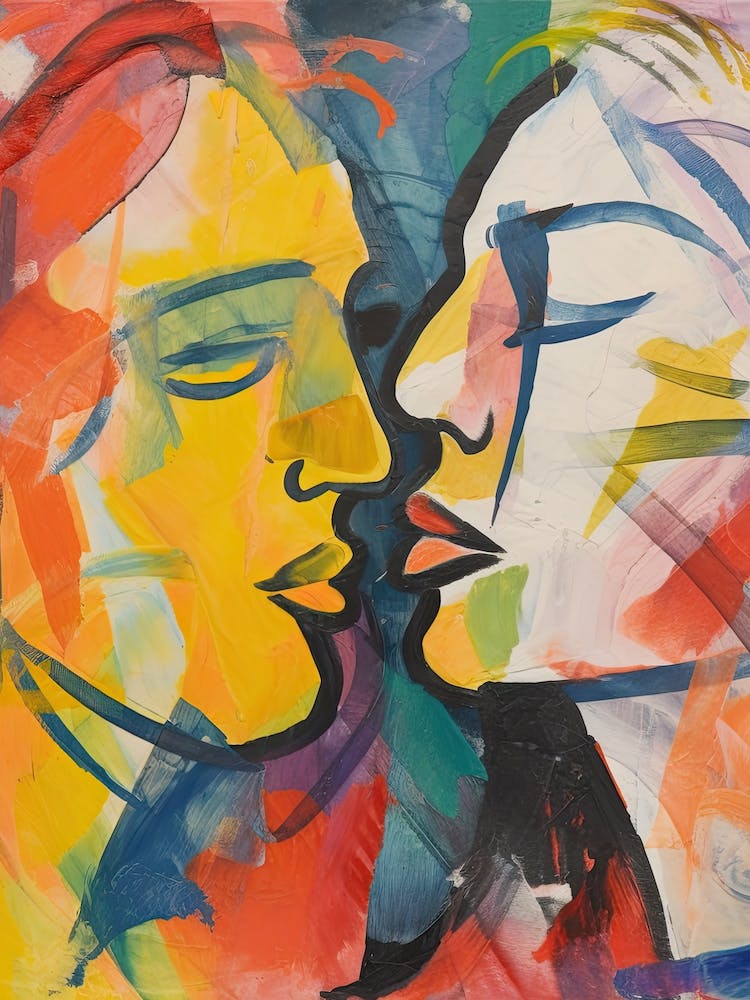 Watercolor Kiss 3