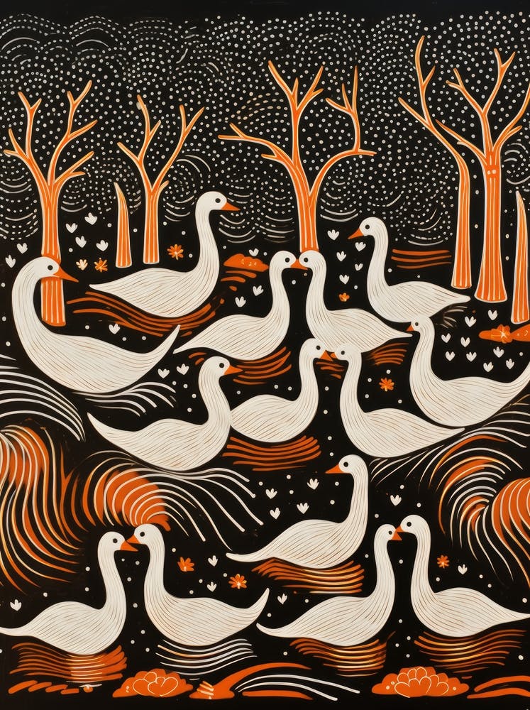 Swans In The Forest