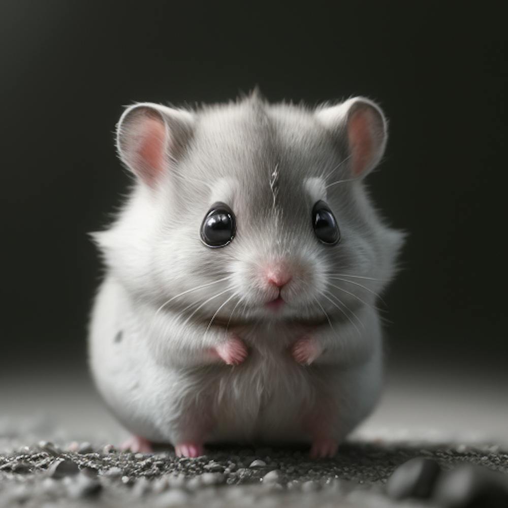 Grey Cute Hamsterwhite Backgroundbig Eyes2047 Concept Art Original Cinematic S 181702922