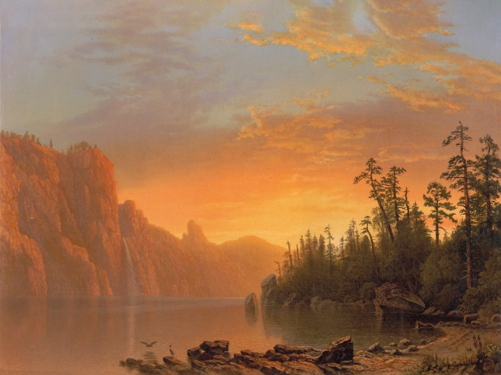 Sunset California Scenery, Albert Bierstadt