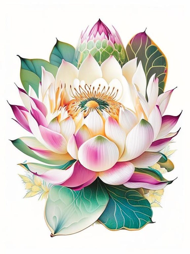 Lotus Flower Pattern Decoupage 3