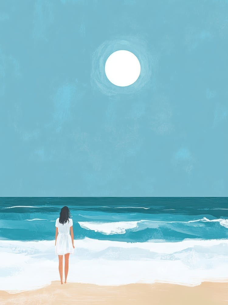 Full Moon On The Beach