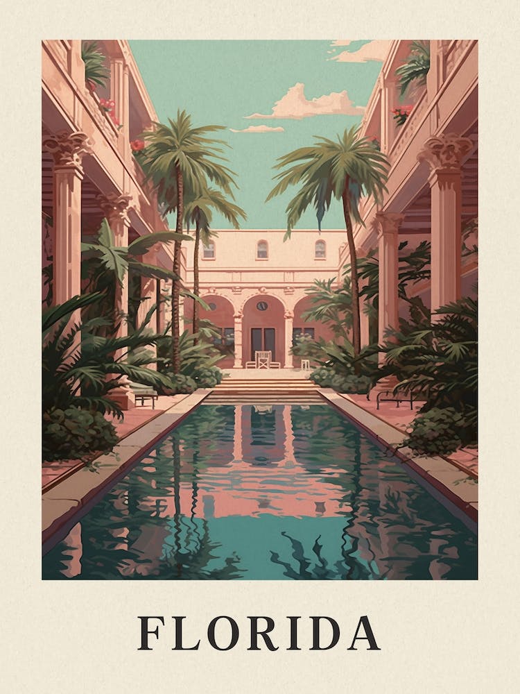 Vintage Travel Poster Florida