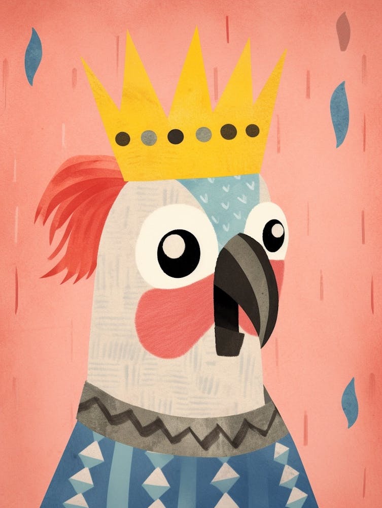 Little Macaw 3 Wearing A Crown