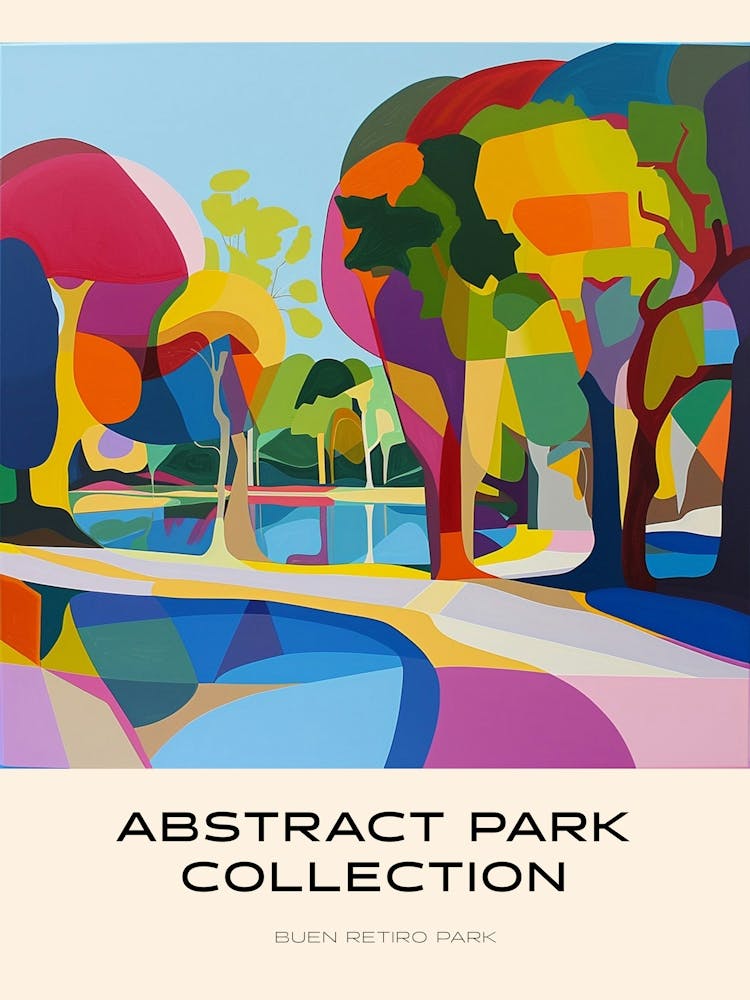 Abstract Park Collection Poster Buen Retiro Park Buenos Aires 2