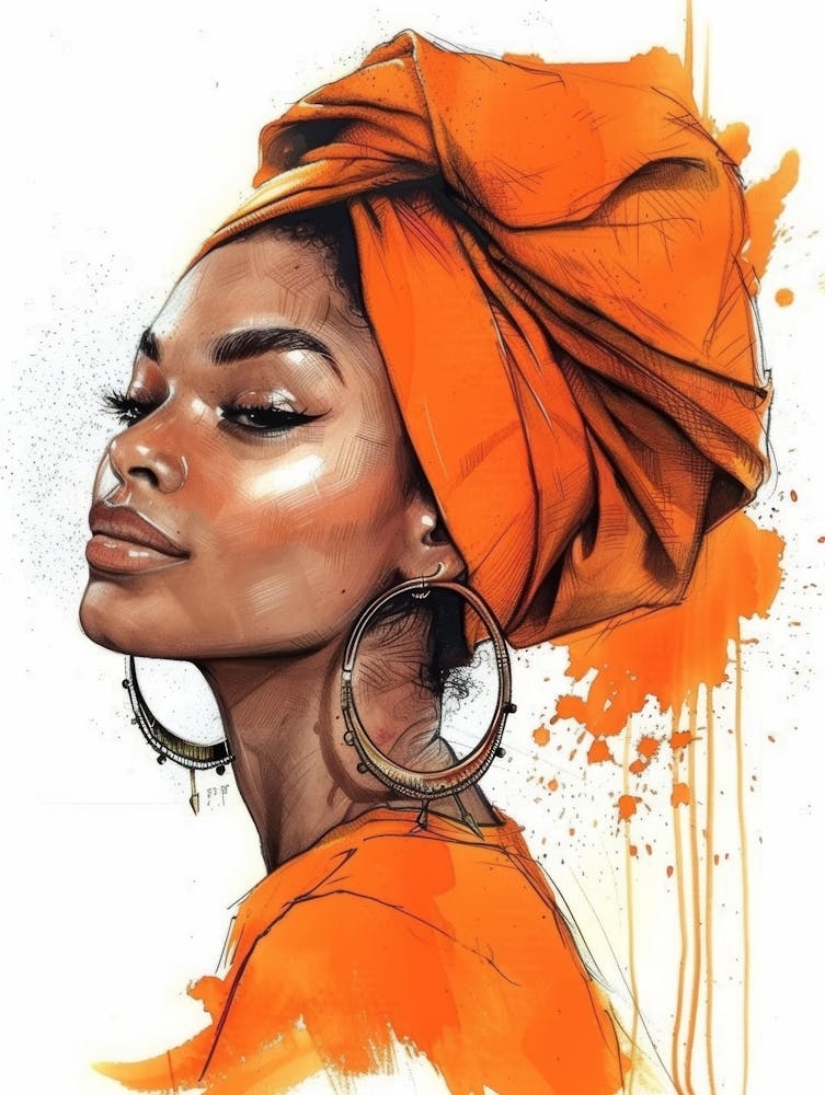 Orange Turban 1