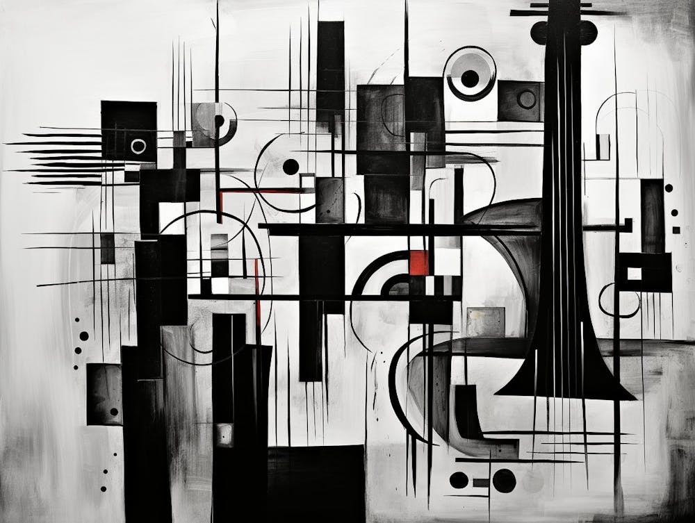 Music Abstract Black And White 1