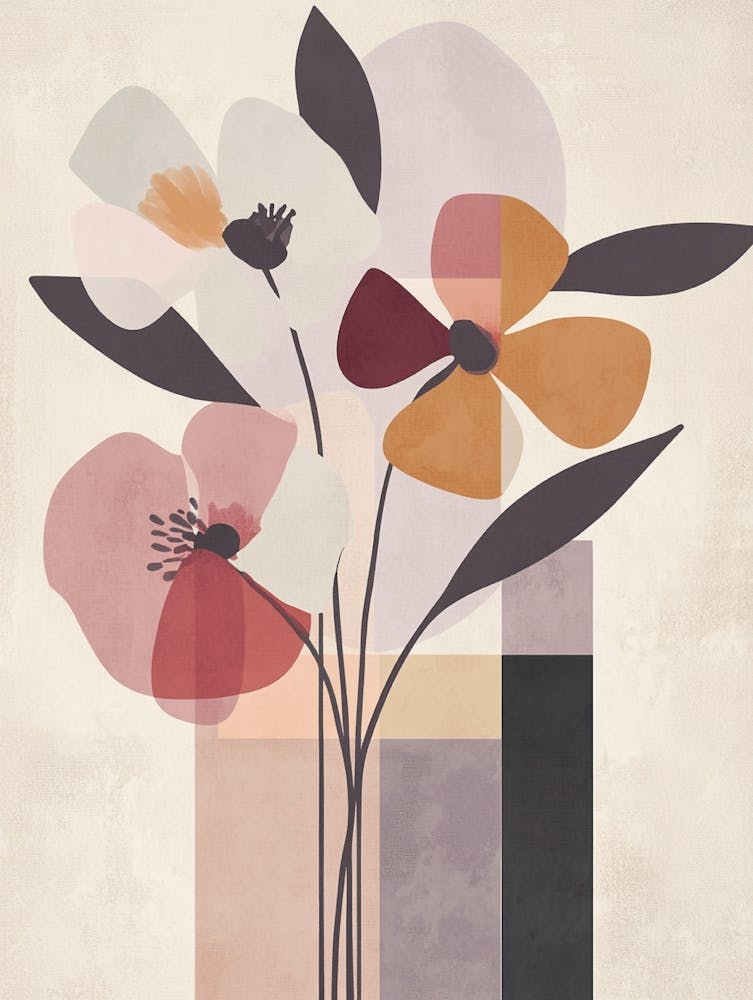 Flowers In A Vase Canvas Print 1