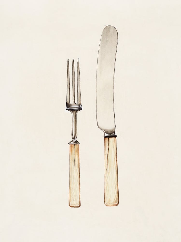Vintage Fork And Knife