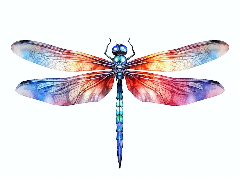 Dragonfly Coastal Watercolour