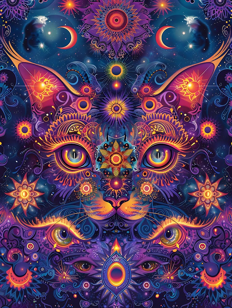 Psychedelic Cat 17