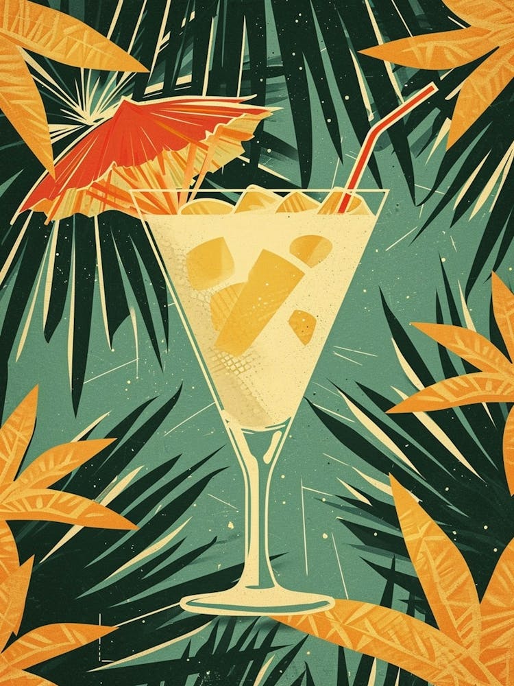 Art Deco Tropische Piña Colada 4