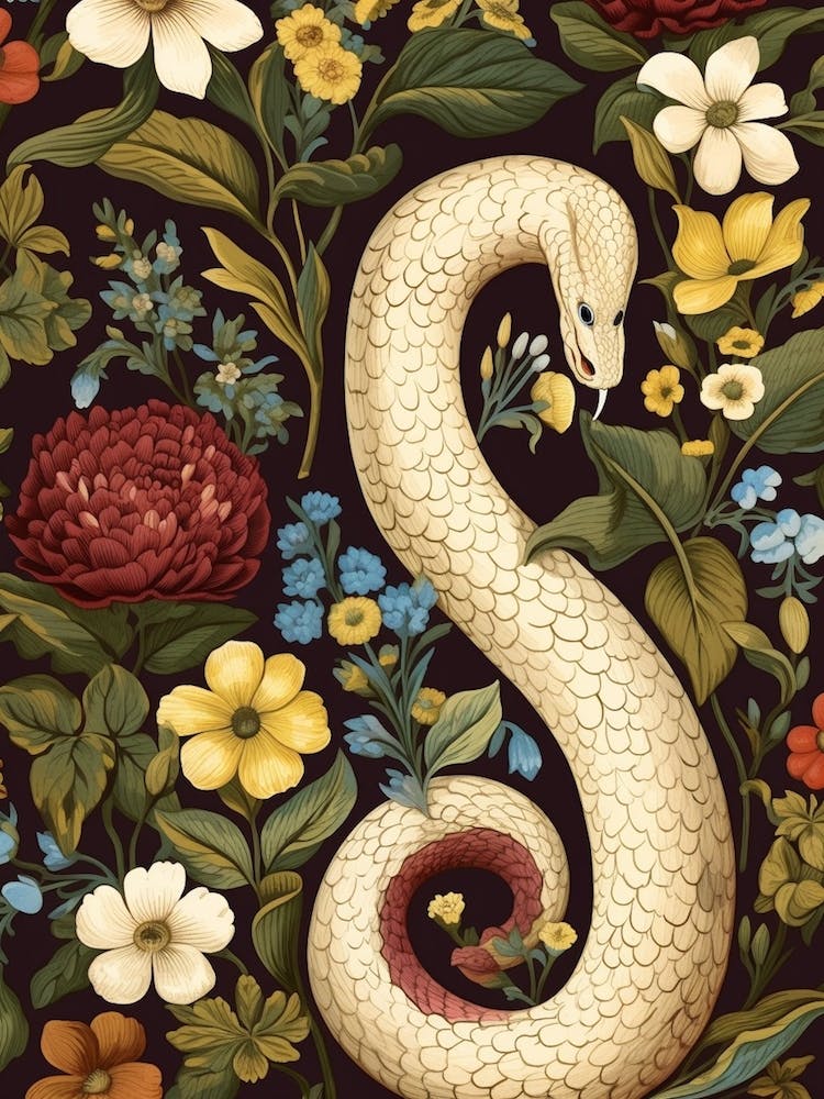 Floral Folk Serpent 1