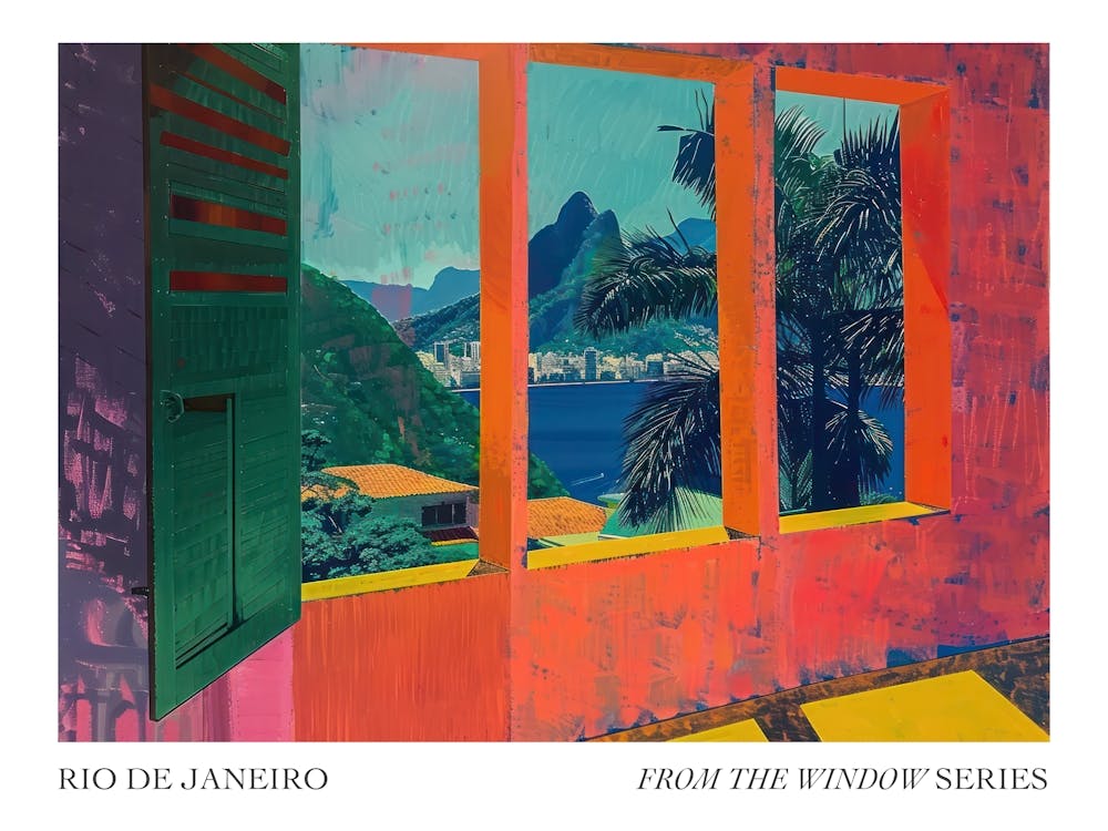 Rio De Janeiro From The Window Series Poster Painting 1