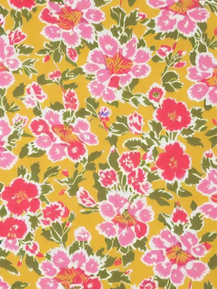 Foxglove Floral Print Retro Pattern2 Flower