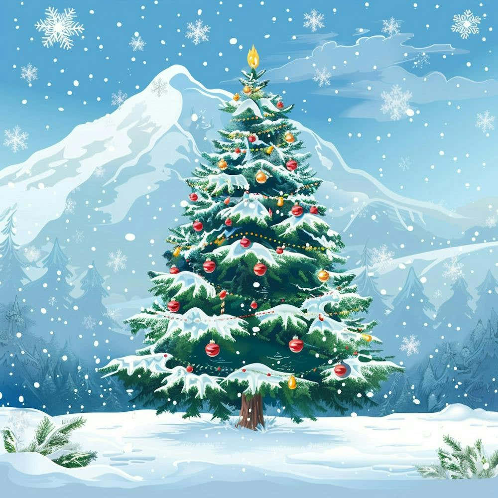 Christmas Banner Texture With A Snowy Landscape 3