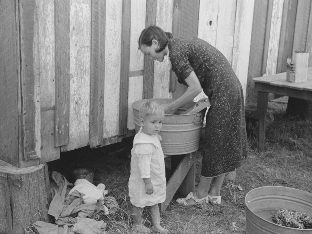 Untitled Photo, Possibly Related To Farmer S Wife Washing Clothes, Near Morganza, Louisiana By Russell Lee 1