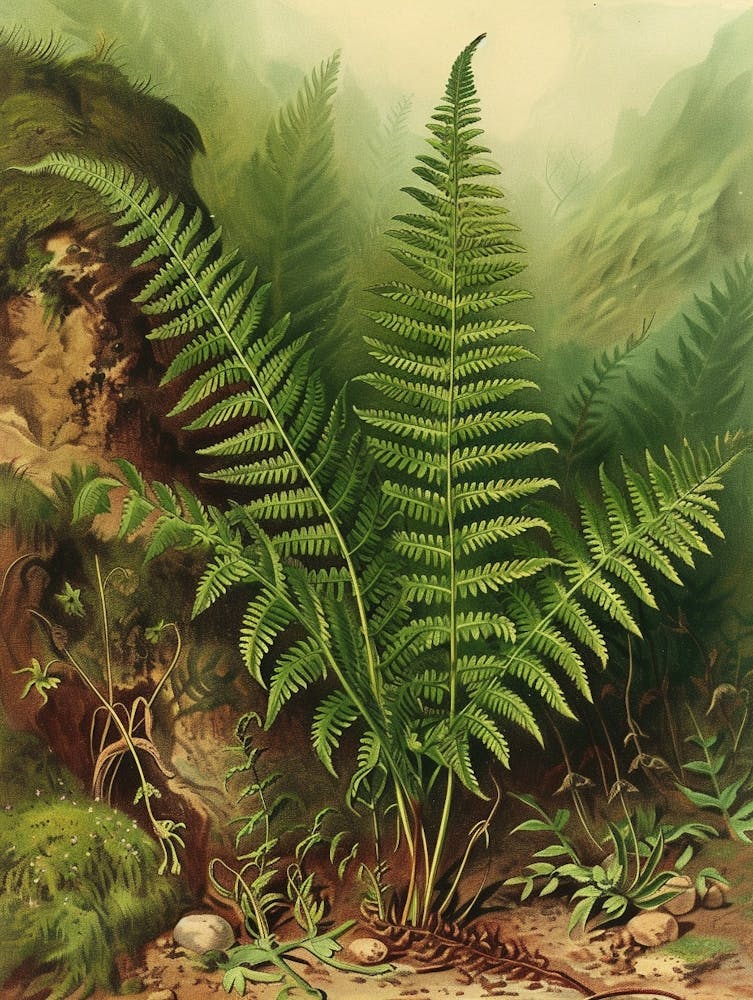 Vintage Illustration Walking Fern 3