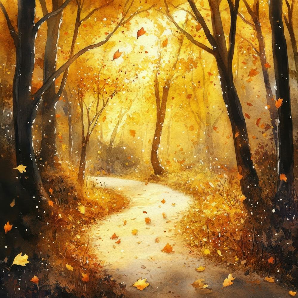 Aquarelle Colorée Automne 3