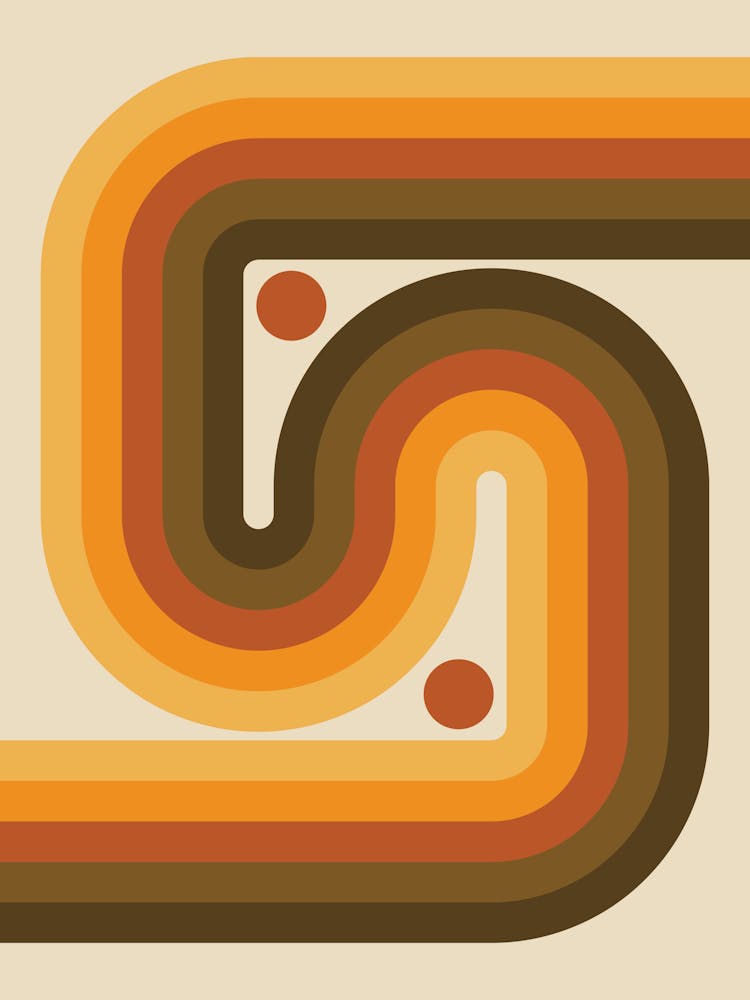 Geometric Rainbow Midcentury Modern Pattern Rustic Old Countryside 1