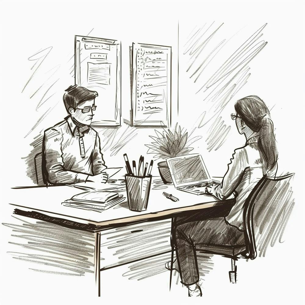 Portrait Of A Woman In An Office