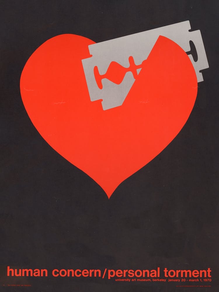 Human Concern : Personal Torment Vintage Exhibition Poster