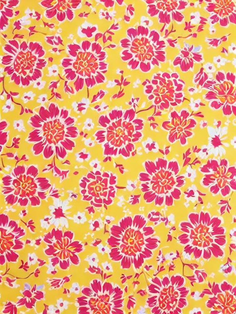 Lysimachia Floral Print Warm Tones 1 Flower