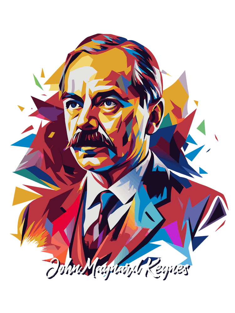 John Maynard Keynes 03 Portrait WPAP Pop Art