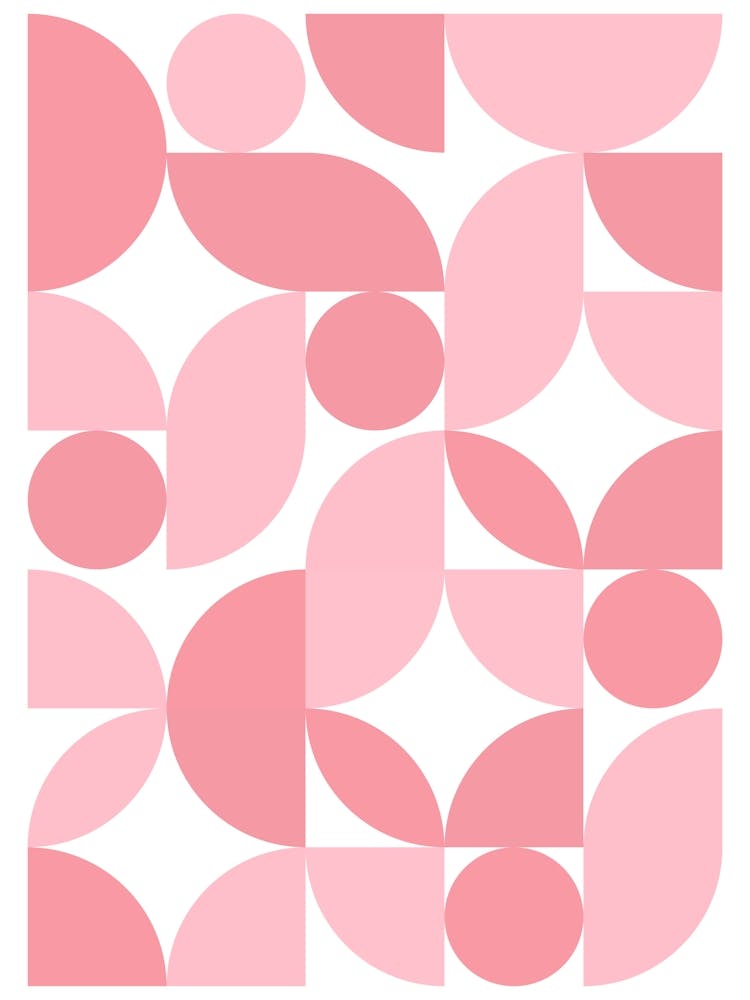 Mid Century Modern Abstract 26 Blush Pink