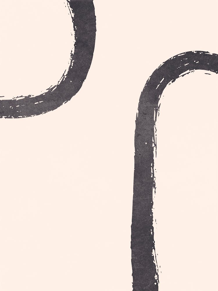 Abstract Brush Stroke 1 In Charcoal