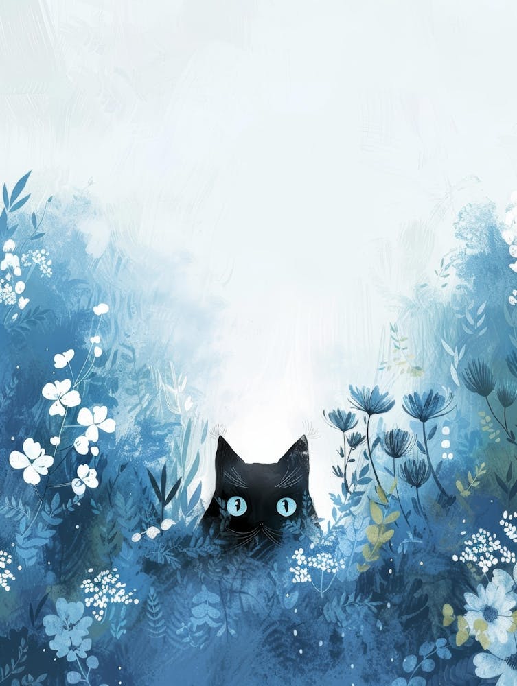 Black Cat In The Forest 2