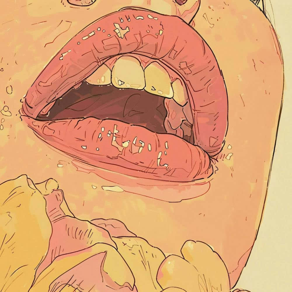 Close Up Of A Woman'S Mouth