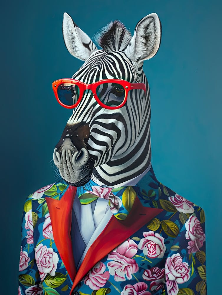 Stylish Zebra Portrait