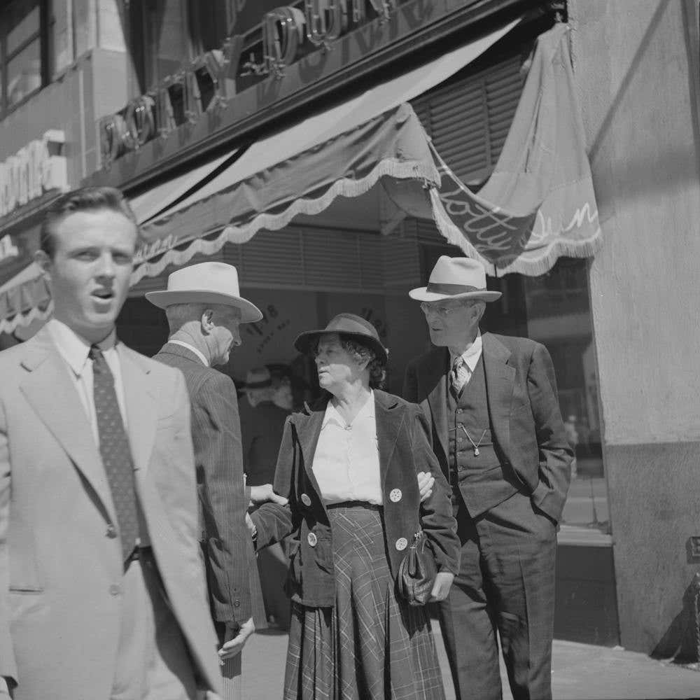 Los Angeles, California, People On The Street By Russell Lee