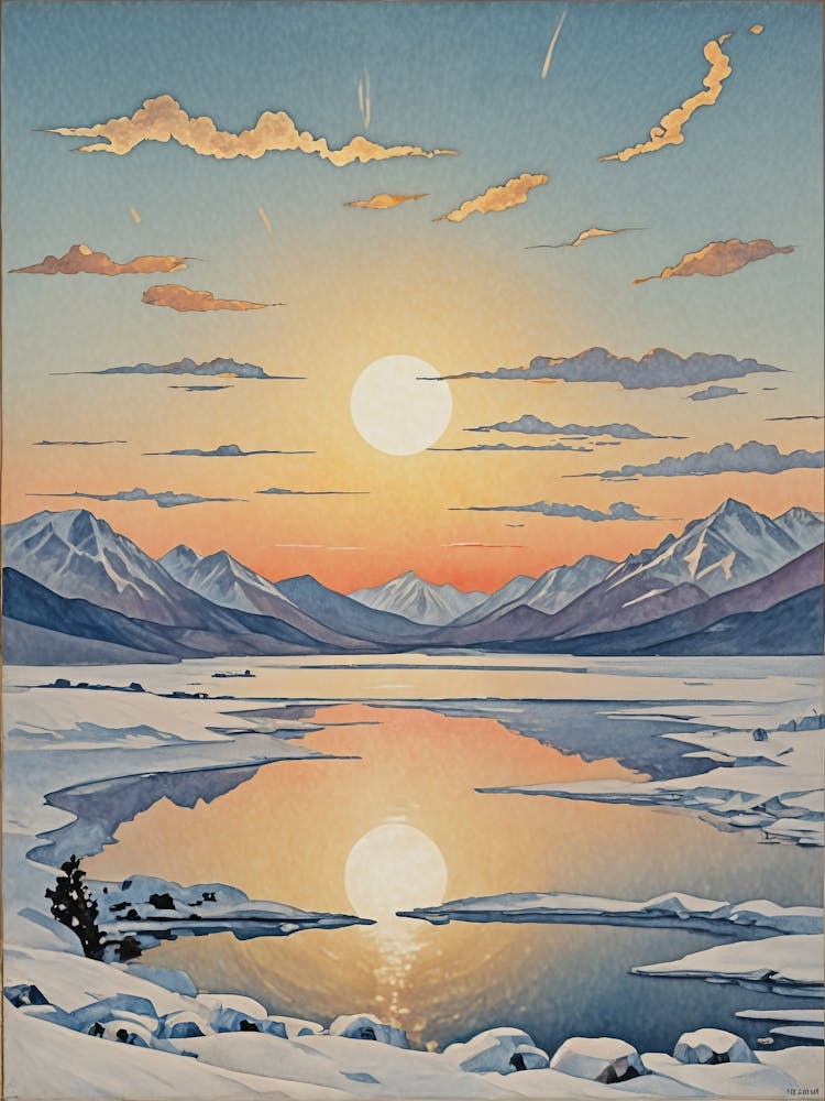 Sunset Over Lake no1