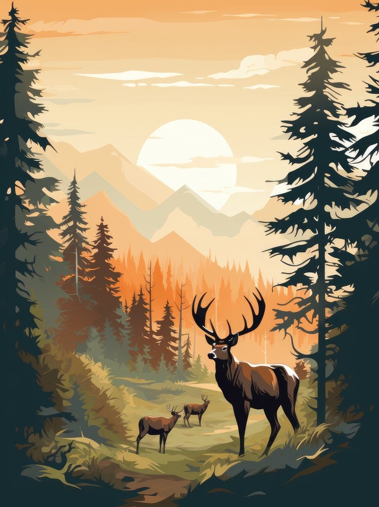 Deer In The Forest 2