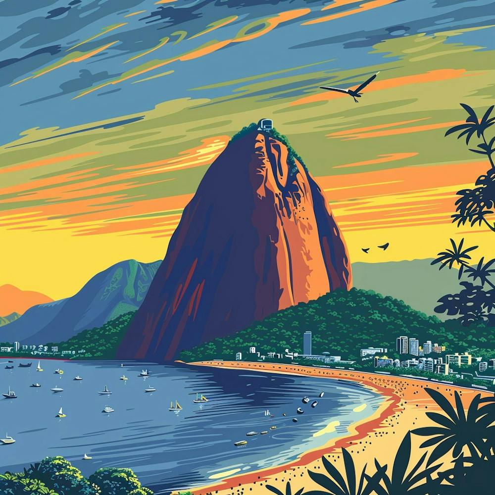 A Sugarloaf Mountain In Rio De Janeiro Vector De 1719996445 4