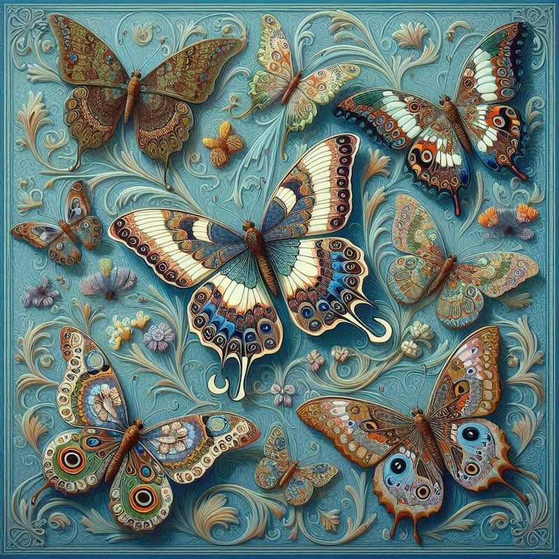 Butterflies In Blue