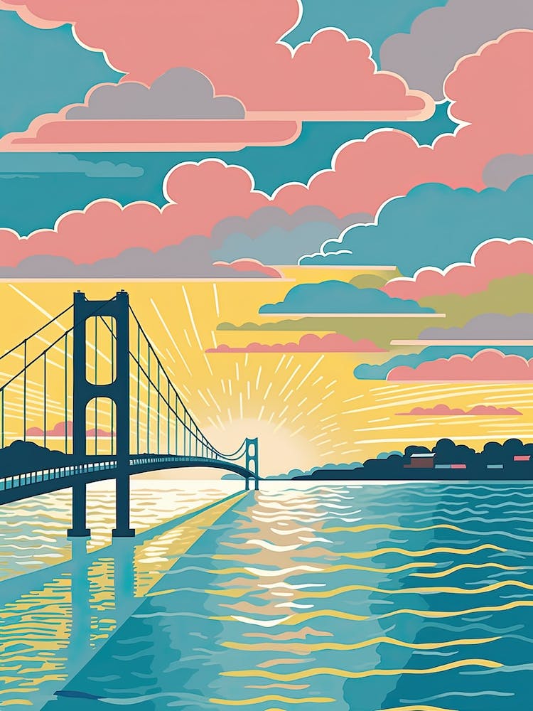 Humber Bridge England Colourful 4